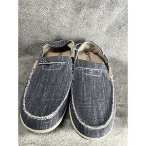 Gecko Man Men’s 11 Walk Hero Canvas Slipper Arch Support Beachy Sneakers Blue